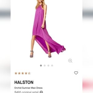 Halston orchid sunrise maxi dress